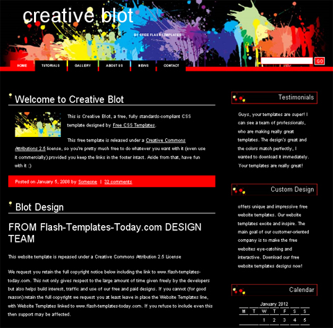 free website template - Creative Blot