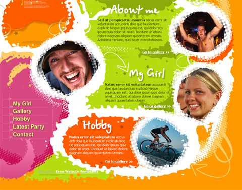 Free Templates  Websites on Free Personal Website Templates   Website Templates Blog