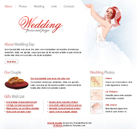 Now please enjoy 11 Wedding Website Templates that you can download free of