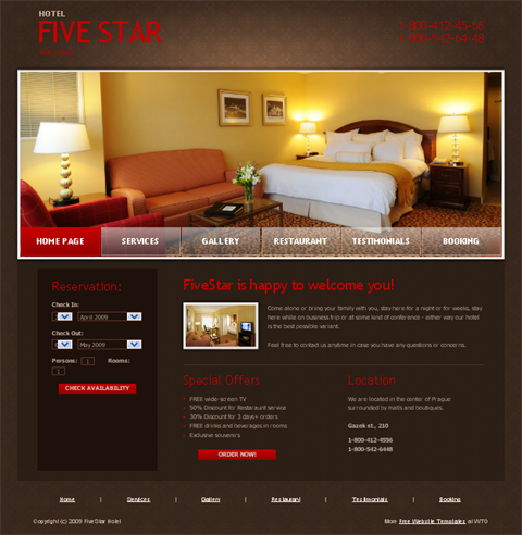 Website Templates Free Download on Free Hotel Website Templates   Website Templates Blog