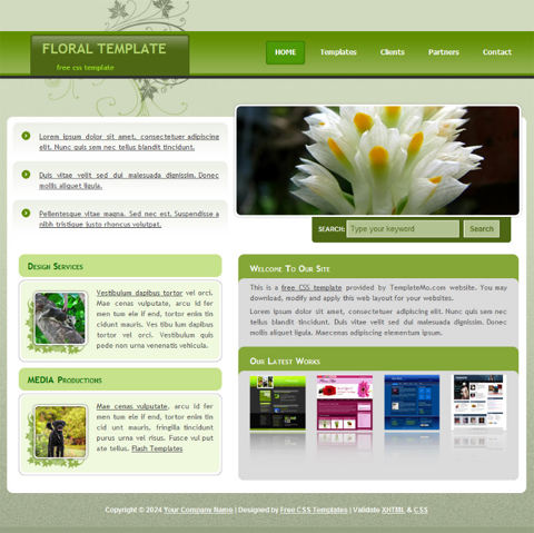 flower web template