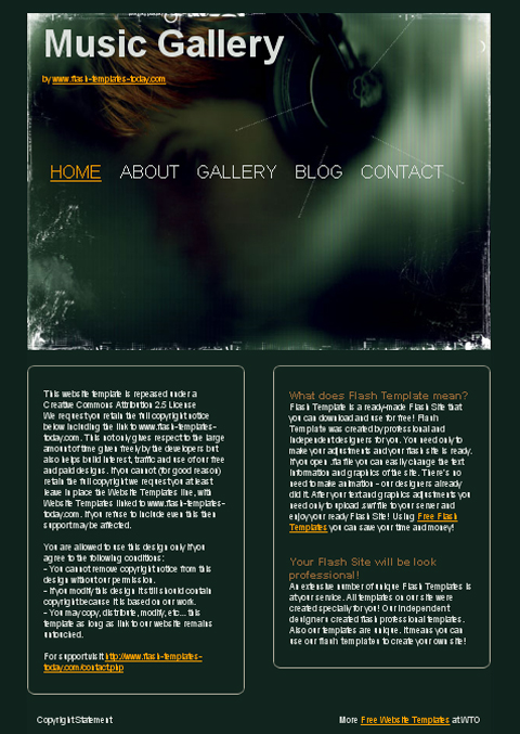 free web template - music gallery