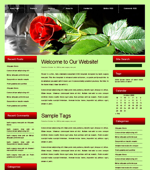 free flowers website template free flowers website template