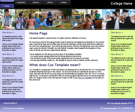 free web template - College-Theme