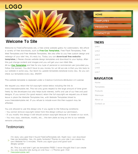 free web template - bright flowers free web template - bright flowers