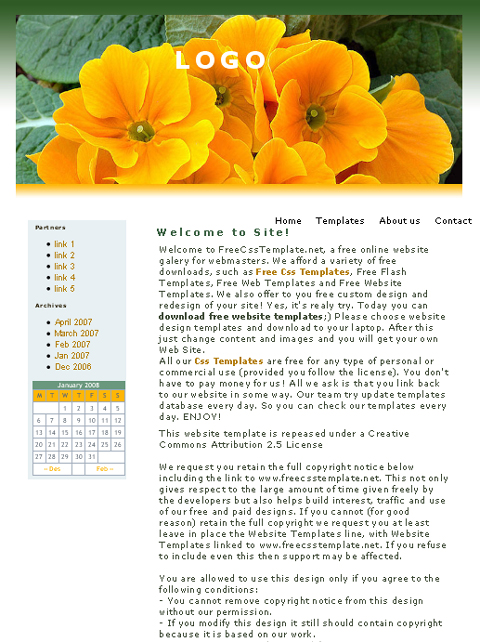 free web template - flowers for you