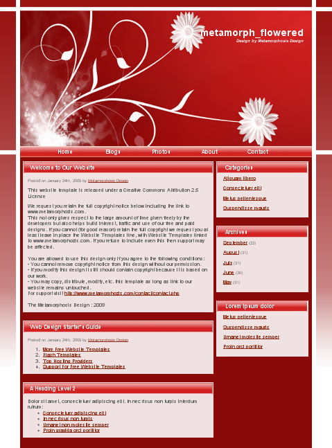 free web template - metamorph_flowered free web template - metamorph_flowered