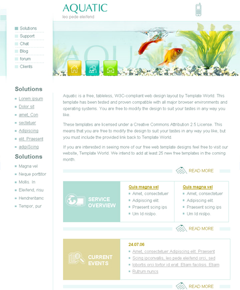 free web template - Aquatic