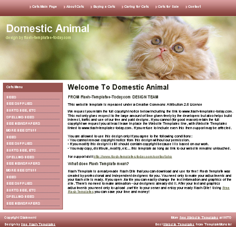 free web template - domestic animal