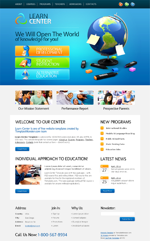 free website template