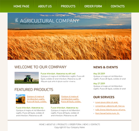 Agriculture Website Templates Free Download