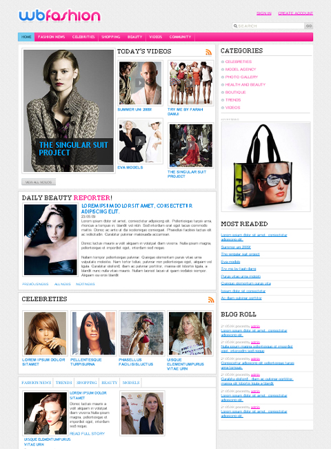 fashion blog template