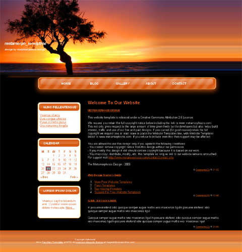 free website template