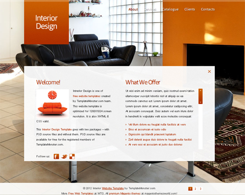 Interior Design Blog on Inspired By The Above The Scroll Concept Website Templates Blog