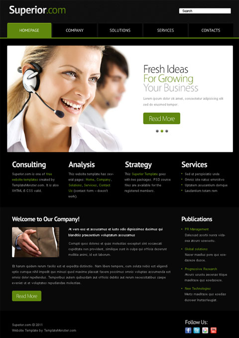 Free Business Website Template