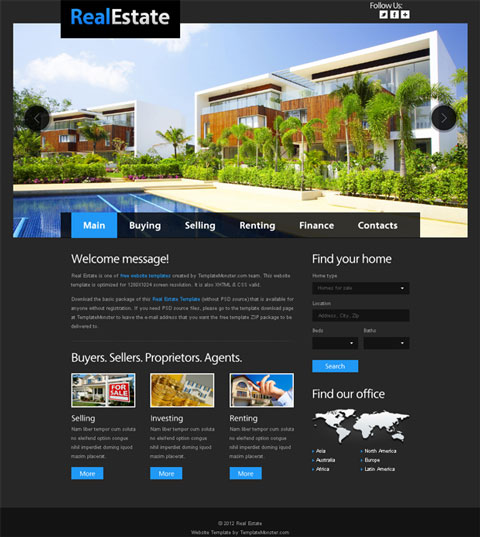 Now you are welcome to get this free website template with PSD source files