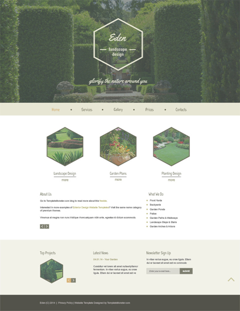 Free HTML5 Theme for Exterior Design Website Free Website Template