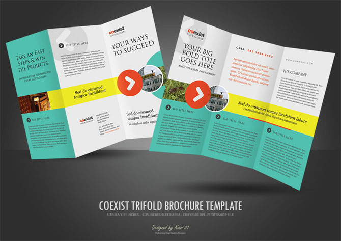 free brochure PSD templates