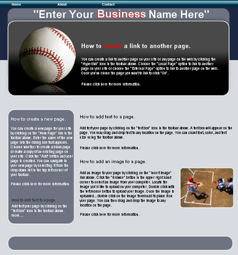 free web template - baseball