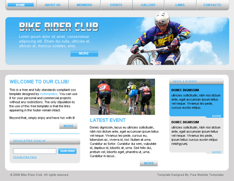 free web template - bike rider