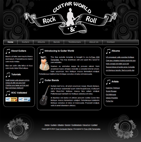 free web template - guitar world