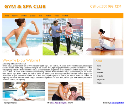 free web template - gym and spa club