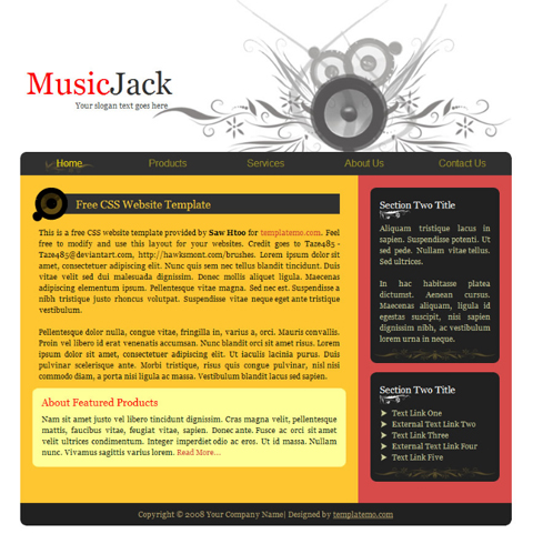 free web template - music jack