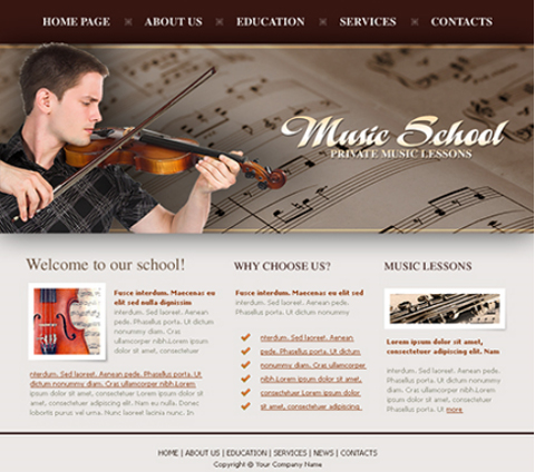 free web template - music school