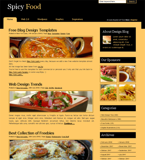 free web template - spicy food