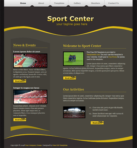 free web template - sport center