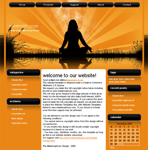 free web template - yoga