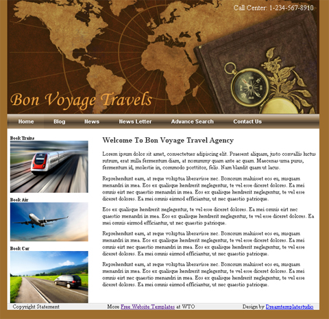 free web template - Bon-Voyage