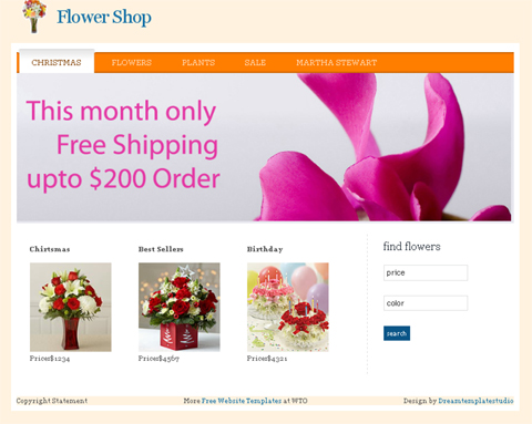 free web template - The-Best-Flower-Shop