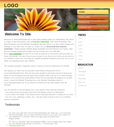 free web template - bright flowers
