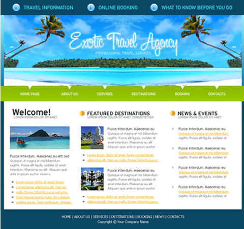 free web template - exotic travel agency
