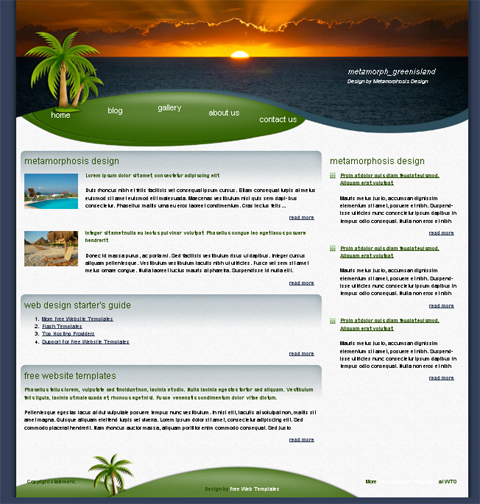 free web template - green island
