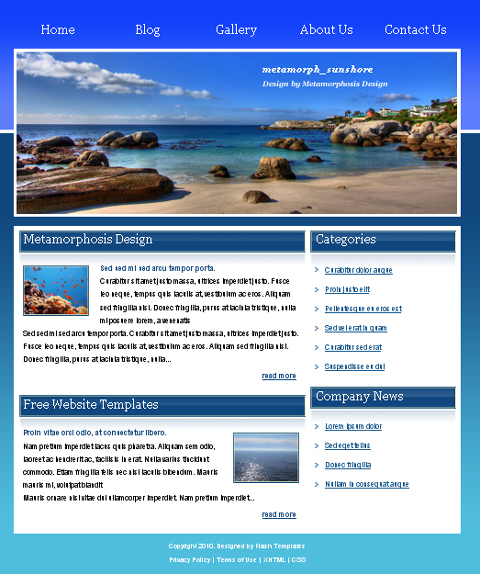 free web template - metamorph_sunshore