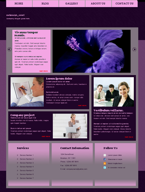 free web template - metamorph_violet
