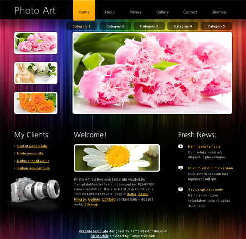 free web template - photo portfolio