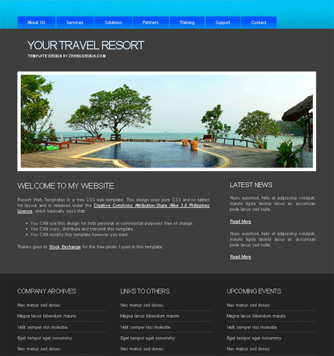 free web template - travel resort