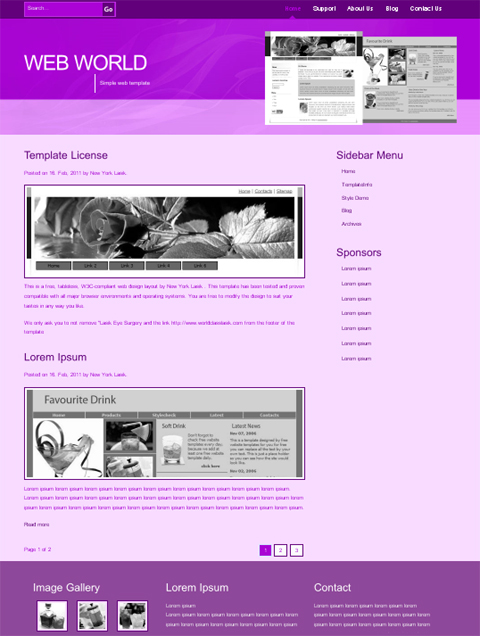 free web template - web world