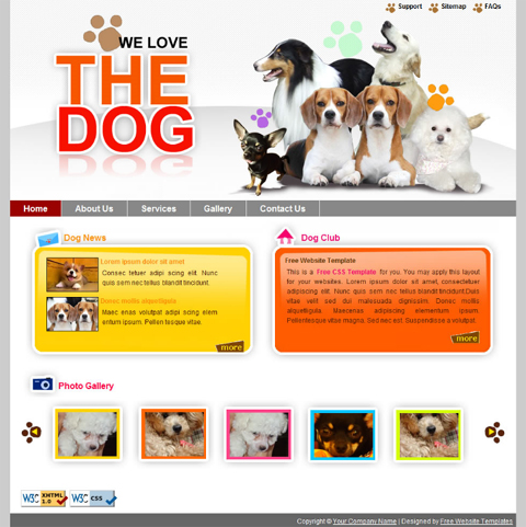 free web template - dog