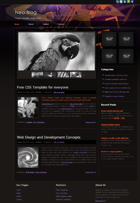 free web page template