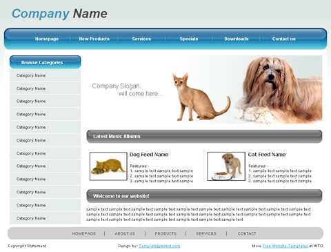free web template - pet store