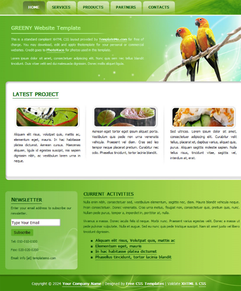 free website template