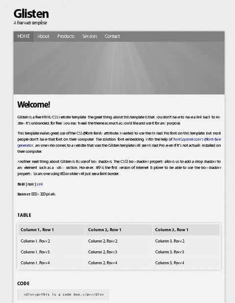 Free Web Template