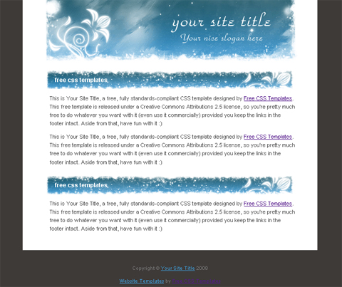 free website template