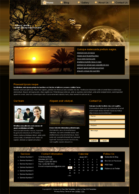 free website template