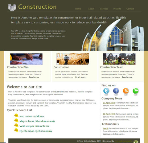 free website template