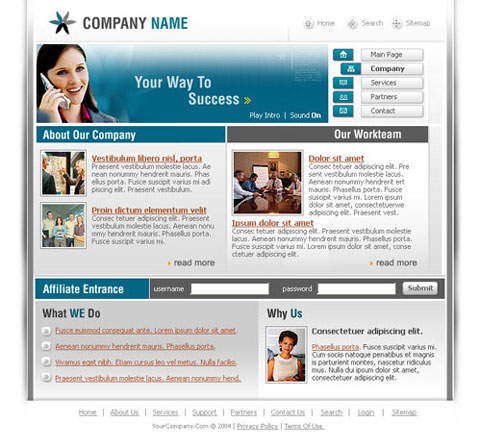 Free PSD Website Template